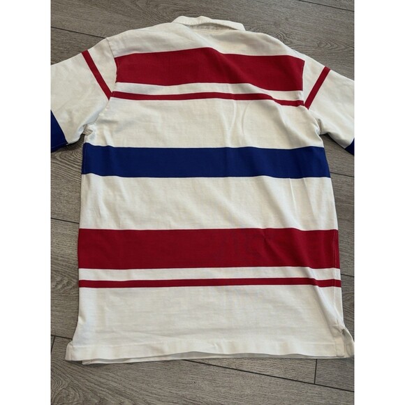Vintage Ralph Lauren Polo Rugby Long Sleeve Stripe Mens Medium Made In USA - Picture 5 of 9